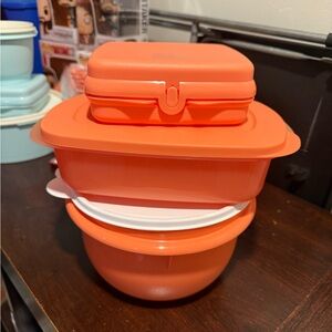 Tupperware Orange Kitchen Storage Set